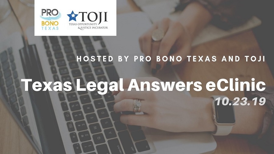 2019 Pro Bono Week Texas Legal Answers eClinic (Austin Area)